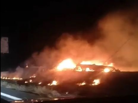 В Чугуеве упал и загорелся самолет