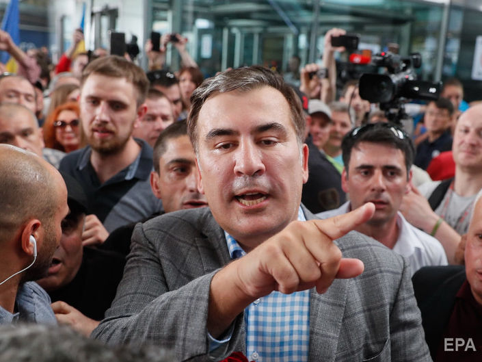 На Саакашвили пытались напасть с заточкой, обнародовано видео