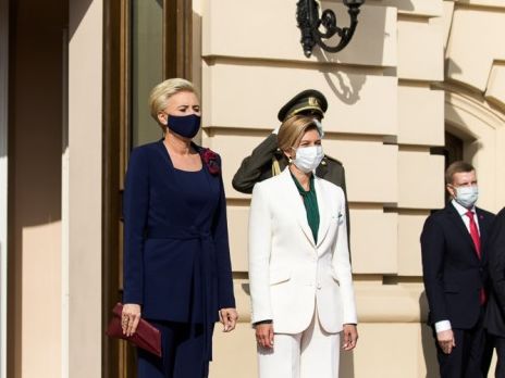 Визит президента Польши в Украину. В каком наряде Зеленская принимала гостей в Мариинском дворце. Фото
