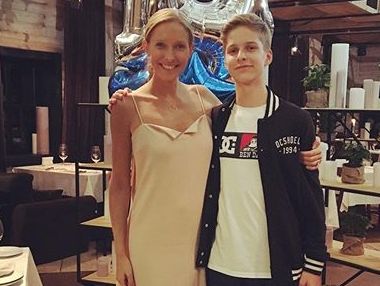 Осадчая отпраздновала день рождения сына