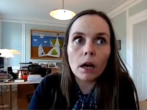Интервью премьер-министра Исландии прервало землетрясение. Видео