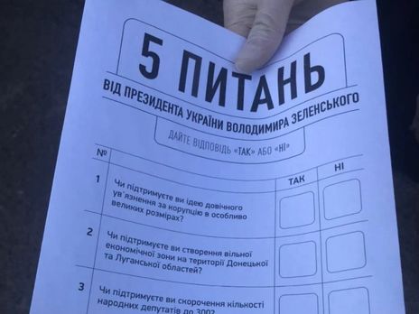 25 октября украинцам в формате экзит-полла предложат ответить на "пять важных вопросов"