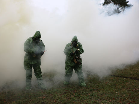 Украинские нацгвардейцы учились противостоять оружию массового поражения. Фоторепортаж