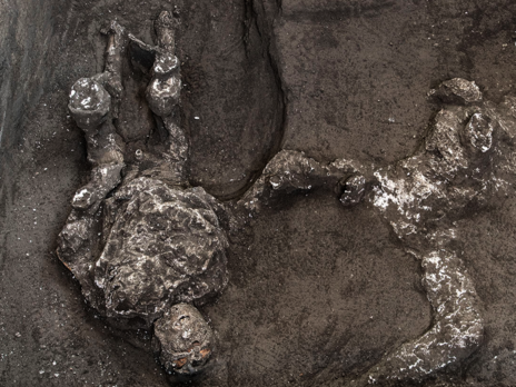 Археологи нашли в Помпеях останки двух погибших от извержения вулкана Везувий. Это могли быть раб и его хозяин