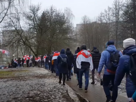 В Минске проходят первые в 2021 году акции протеста. Видео