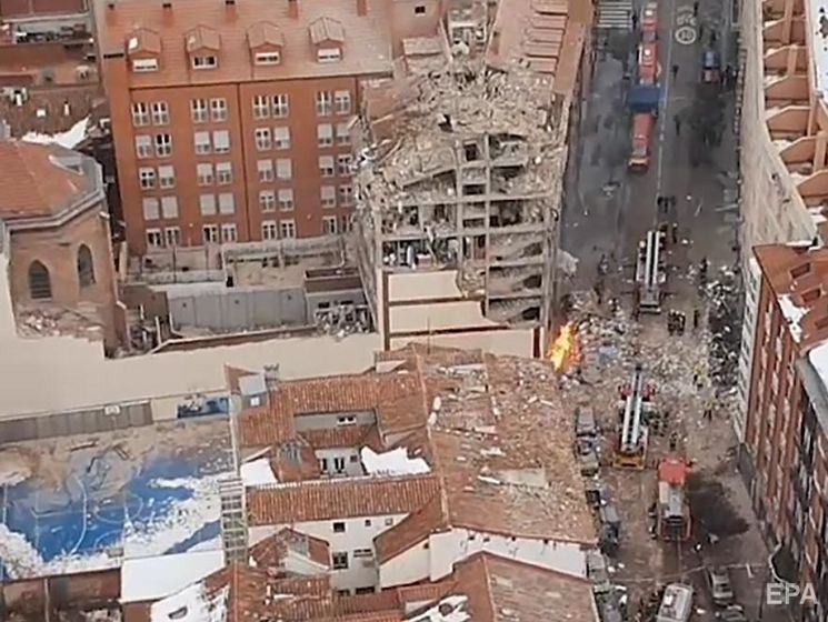 В центре Мадрида произошел взрыв. Разрушено пять из семи этажей здания