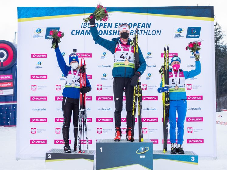 Украинка Меркушина завоевала серебряную медаль на чемпионате Европы по биатлону