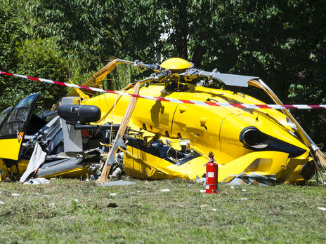 Вертолет был полностью уничтожен во время крушения