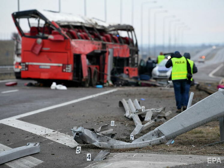 Авария украинского автобуса в Польше. Число госпитализированных выросло до 35 человек