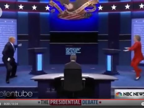 В сети показали пляшущих Трампа и Клинтон под аккомпанемент Путина. Видео