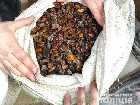 В Ровенской области полиция изъяла у мужчины более 40 кг янтаря