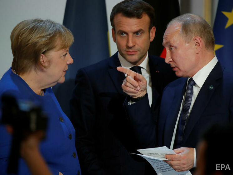 Макрон, Меркель і Путін провели переговори. Росію закликали взяти зобов'язання щодо припинення вогню на Донбасі