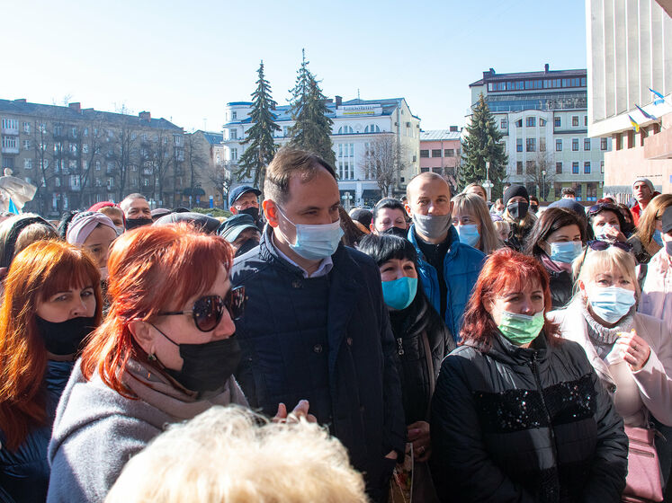 В Ивано-Франковске мэр вместе с горожанами протестовал против локдауна