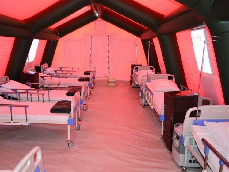 В Хмельницкой области развернули мобильный госпиталь для пациентов с COVID-19. Видео