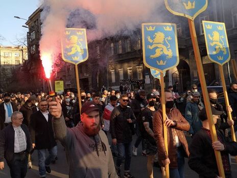 В Киеве прошел марш в честь создания дивизии 