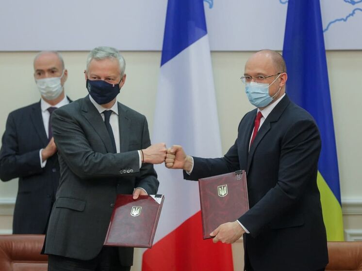 Україна і Франція підписали рамкові угоди на €1,3 млрд