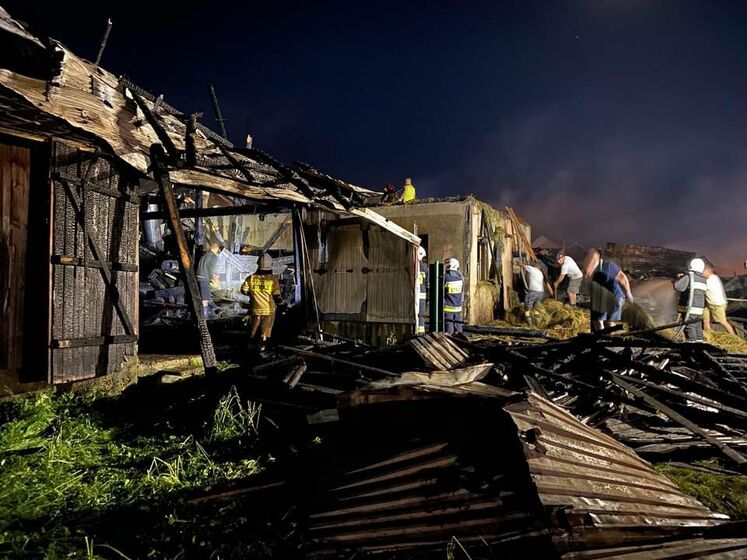 В результате пожара в польском селе пострадали девять человек, повреждено почти 50 зданий