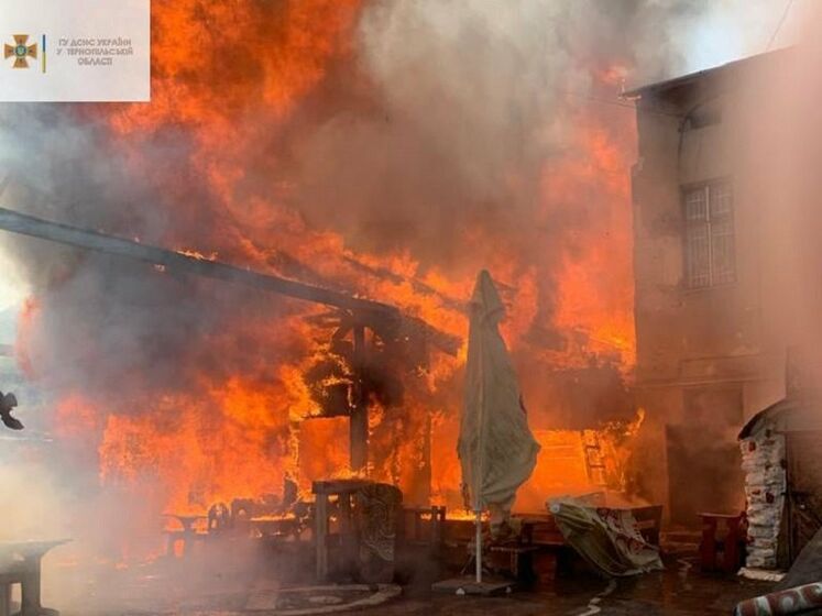 В центре Тернополя горел ресторан