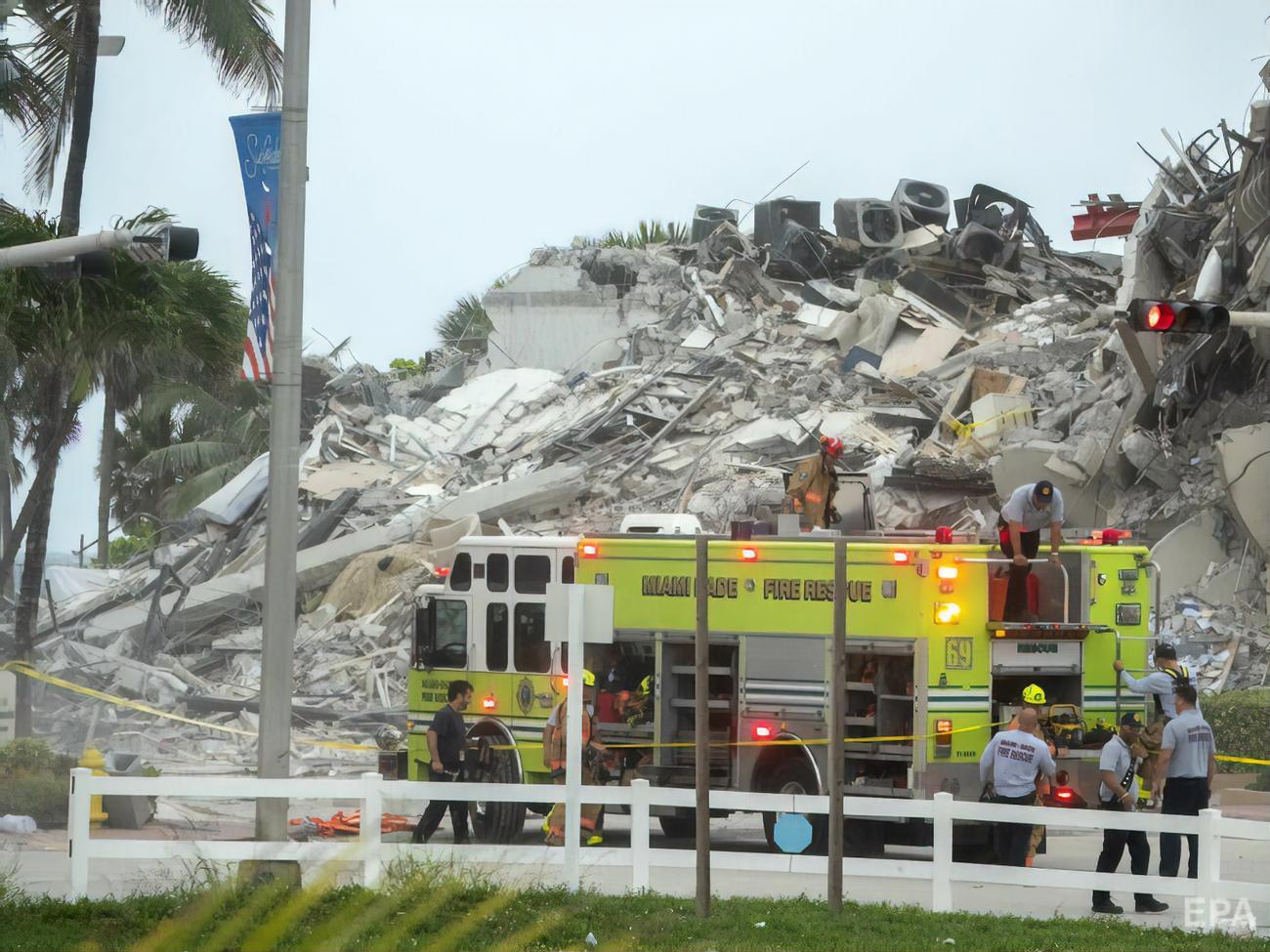 In Miami, a 12-story residential building partially collapsed, about 99 people are missing.  Video