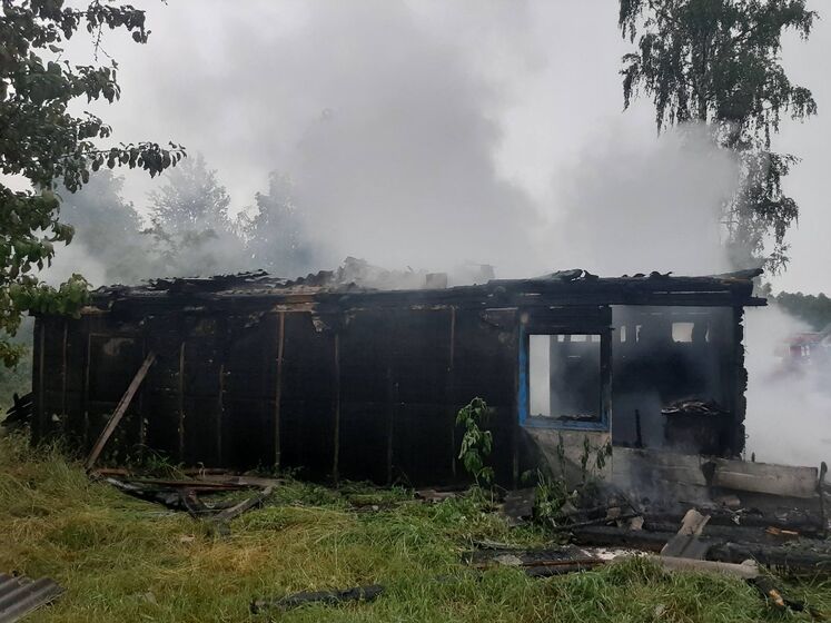В Житомирской области из-за удара молнии произошел пожар