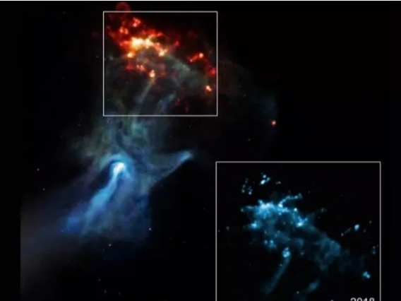 Обсерватория NASA показала снимок "гигантской космической руки". Расстояние до объекта от Земли около 17 тыс. световых лет