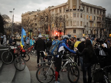 Велопробег единства прибыл в Харьков 