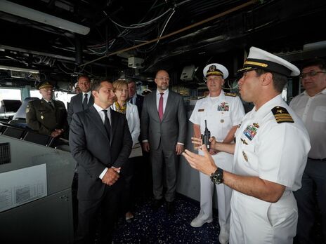 Зеленский посетил борт американского эсминца Ross, который участвует в учениях Sea Breeze