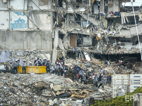 Рятувальники завершили пошукові роботи на місці обвалення будинку в Маямі. Загинуло 97 осіб