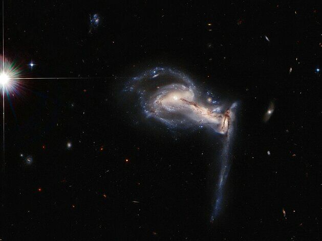 Телескоп Hubble сфотографировал скопление галактик в созвездии Рыси