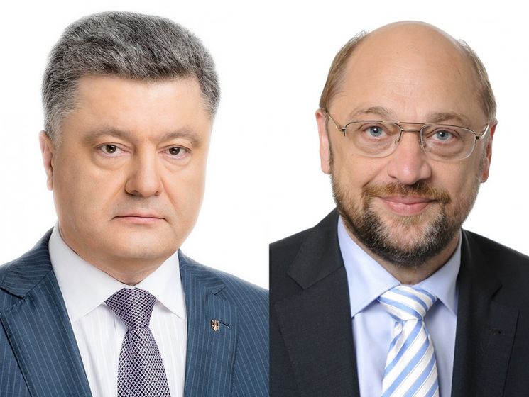 Порошенко призвал Шульца "использовать все возможности" для ратификации Соглашения об ассоциации Украины и ЕС