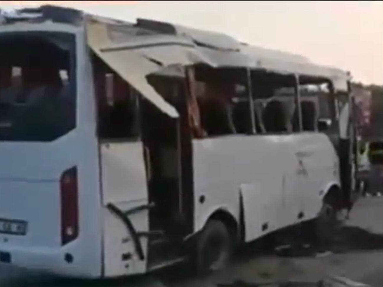 A bus carrying Russian tourists to the airport crashed in Turkey.  There are victims