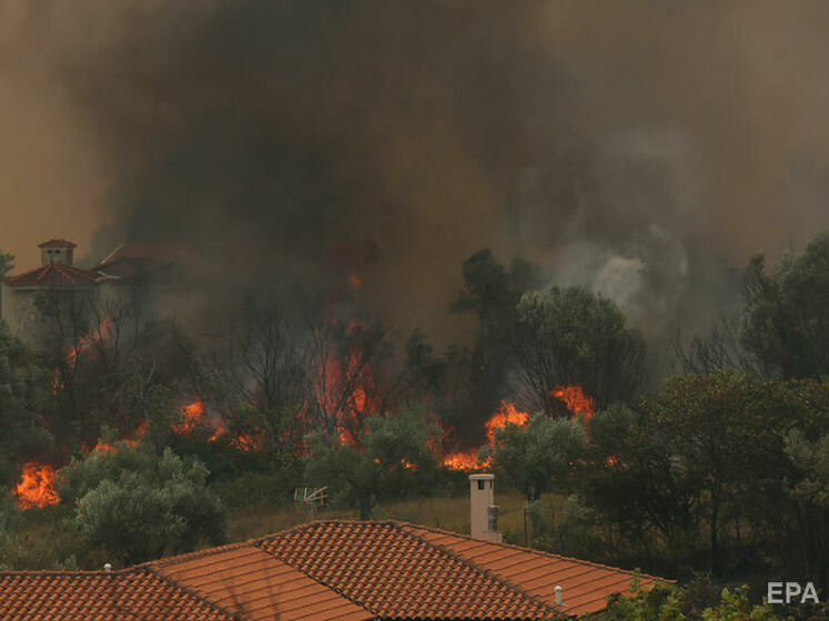 В зоне пожаров в Греции погиб мужчина