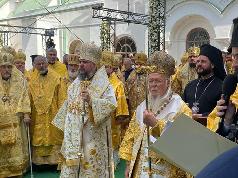 В Киеве прошла литургия, которую возглавили Епифаний и Варфоломей