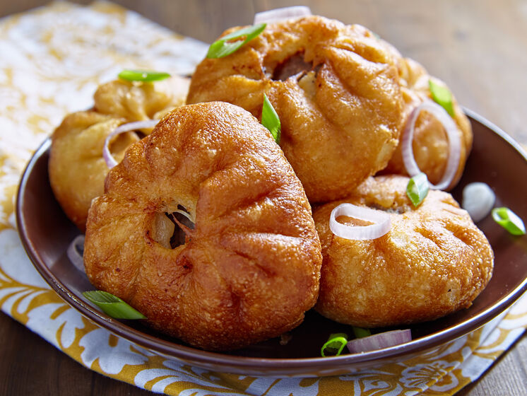 Татарский пирог с мясом и картофелем 