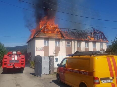 В Закарпатской области горел частный отель