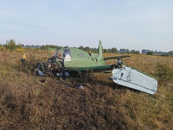 В Житомирской области упал самолет, который опрыскивал поля