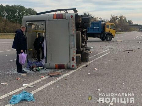 В результате ДТП с автобусом в Киевской области пострадало шесть граждан Беларуси