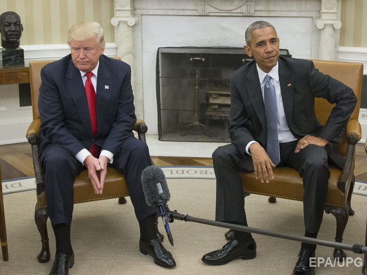 Шендерович: Трамп на встрече с Обамой выглядел озадаченным. Кажется, до него доходит помаленьку, что он крепко влип