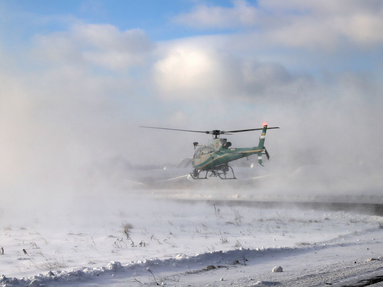 New Airbus Helicopters patrol the Ukrainian-Belarusian border.  Video