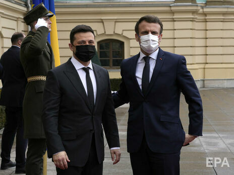 У Маріїнському палаці розпочалася зустріч Зеленського та Макрона