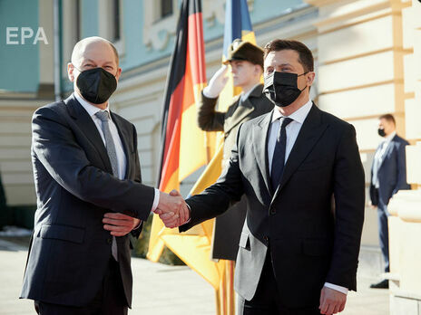 Шольц після візиту до Києва вирушить до Москви й оголосить позицію світової спільноти, пріоритет якої – цілісність України – Зеленський