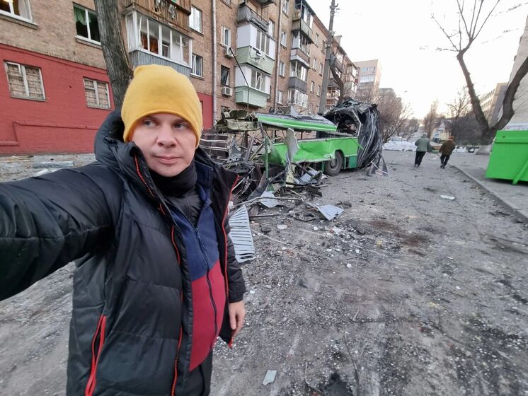 Комаров показал Киев после ночного обстрела российскими оккупантами. Фото