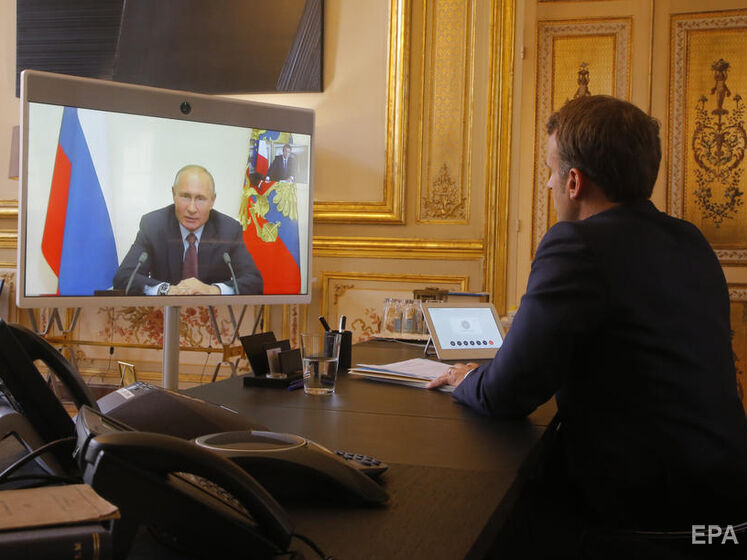 Макрон годину розмовляв телефоном із Путіним про Україну. Угоди про припинення вогню досягти не вдалося