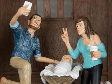 В США накануне Рождества Иосифа и Марию изобразили в виде хипстеров