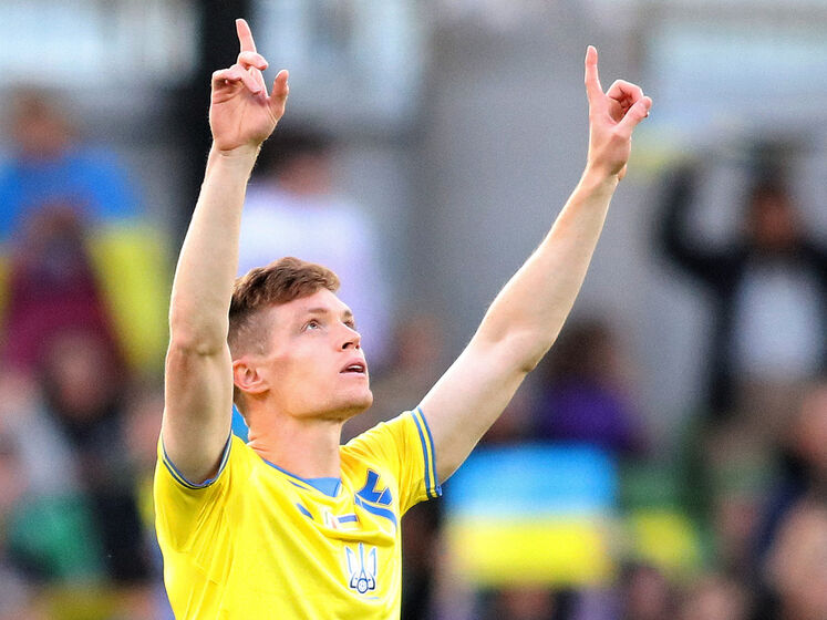 Сборная Украины по футболу победила команду Ирландии в Лиге наций