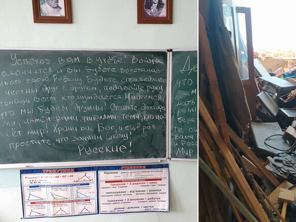 "Храни вас Бог" написали окупанти українським школярам у розгромленій та замінованій школі – CNN