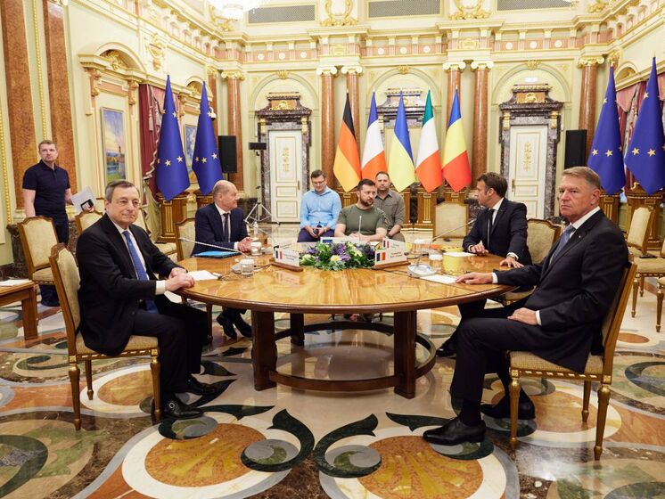 Встреча Зеленского с Макроном, Шольцем, Драги и Йоханнисом завершилась, у Украины есть устойчивая поддержка коалиции &ndash; Ермак