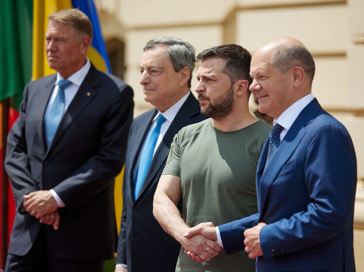 Зеленський: Лідери Франції, ФРН, Італії та Румунії бачать закінчення війни та мир для України такими, якими їх бачить наш народ