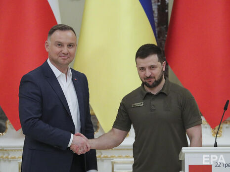 Зеленский поблагодарил Дуду за военную помощь и поддержку предоставления Украине статуса кандидата на членство в ЕС