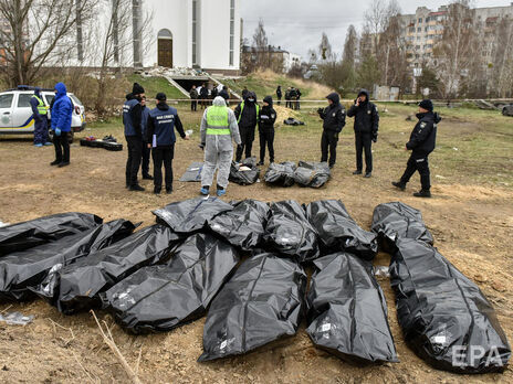 После освобождения Бучи от оккупантов в городе нашли тела убитых гражданских